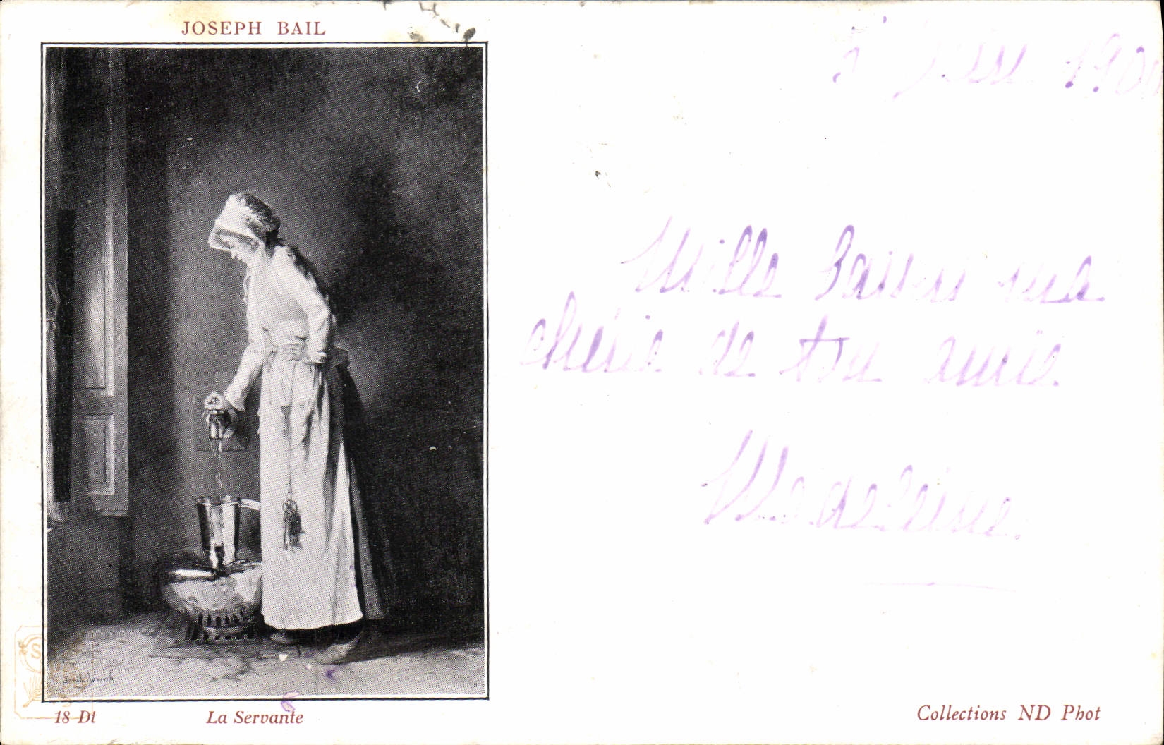 VINTAGE POSTCARD Milan the Maidservant Joseph Lease