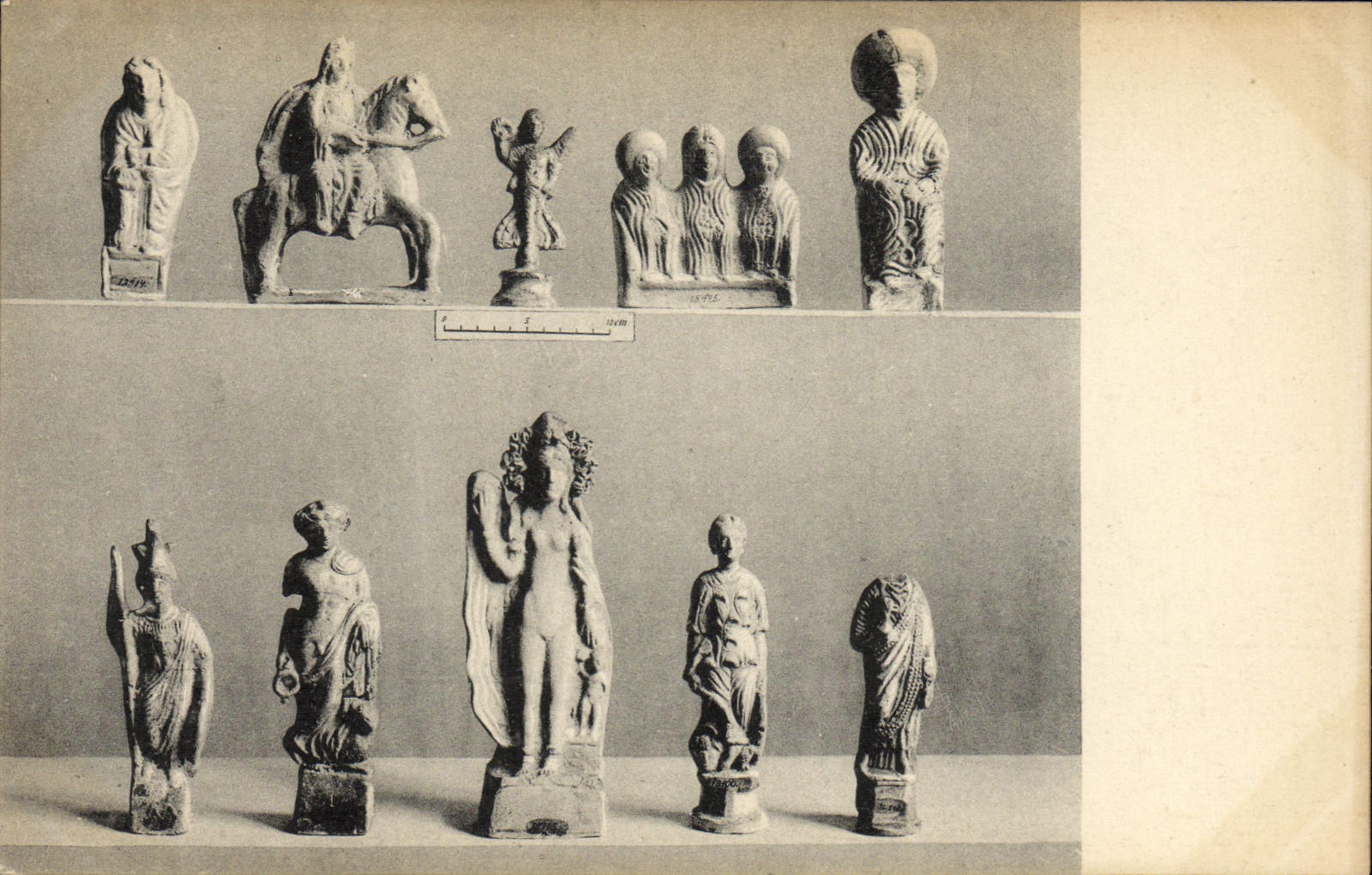 VINTAGE POSTCARD Provincial Museum Bonn Terrakottafiguren