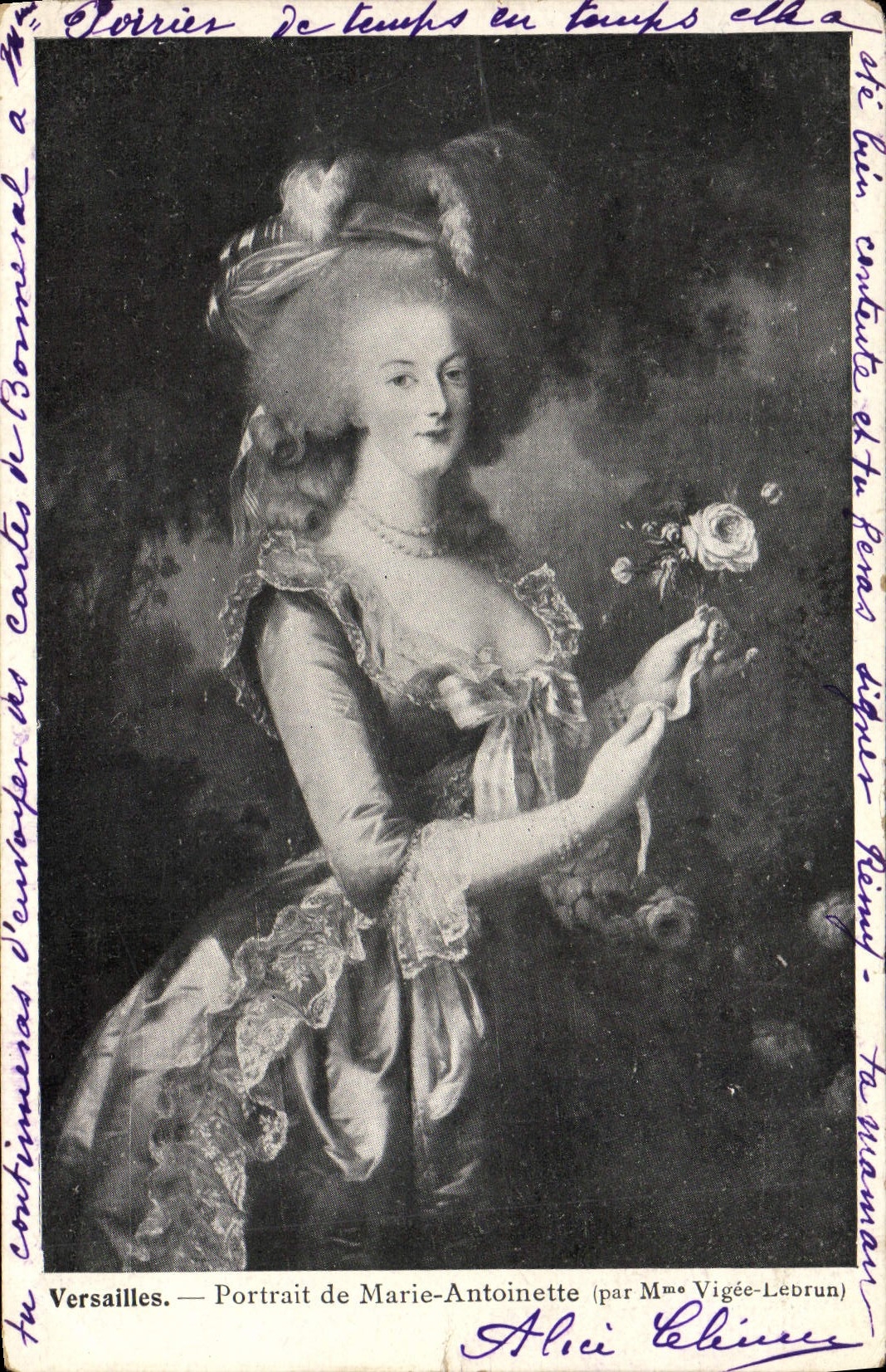 VINTAGE POSTCARD Versailles Portrait of Marie Antoinette