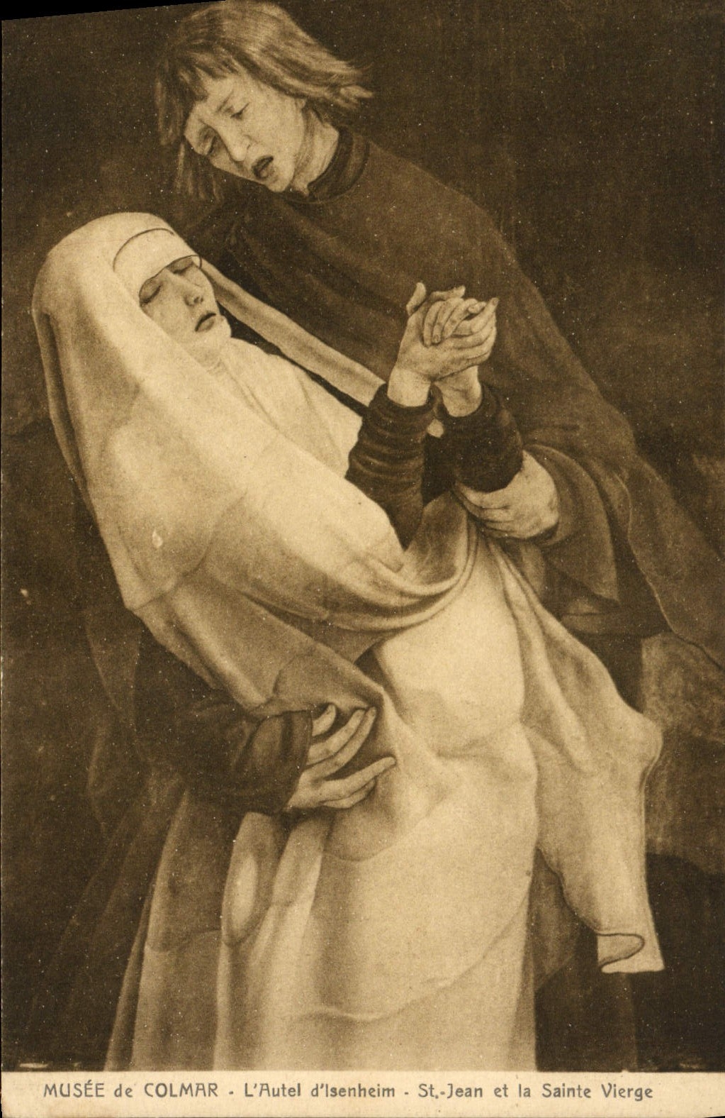 VINTAGE POSTCARD Museum of Colmar the Furnace bridge of Isenheim St Jean and the Blessed Virgin