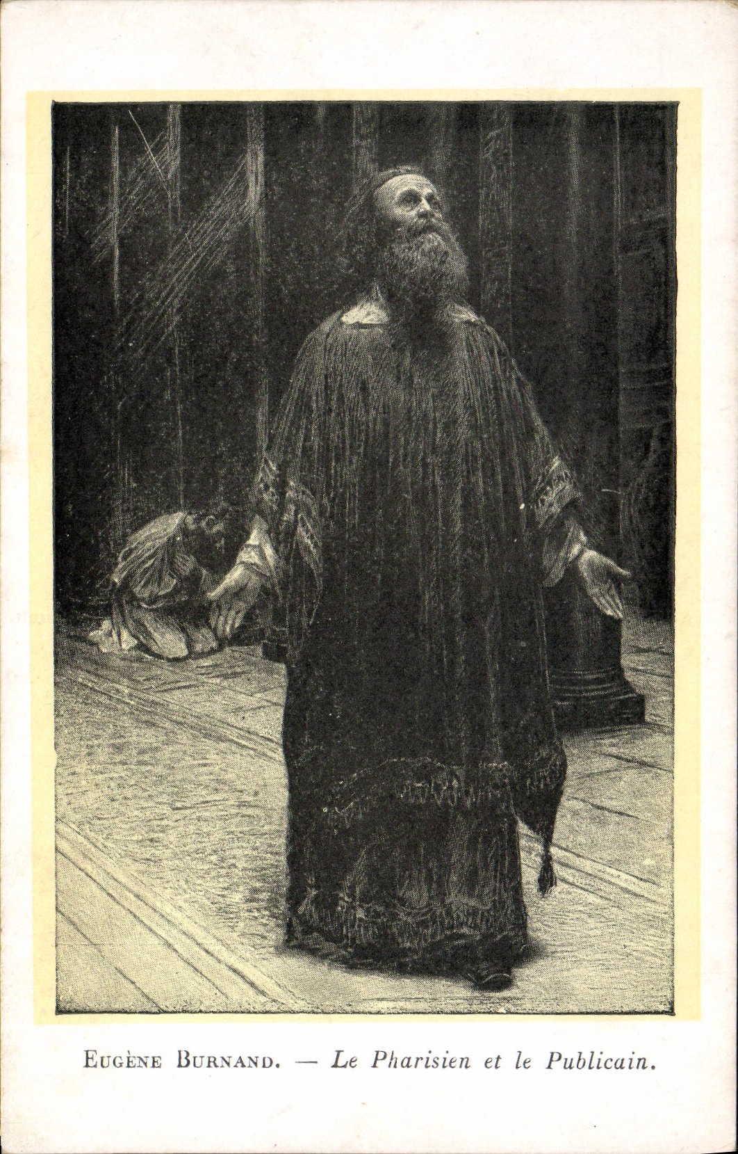 VINTAGE POSTCARD Eugene Burnand the Pharisee and Publicain
