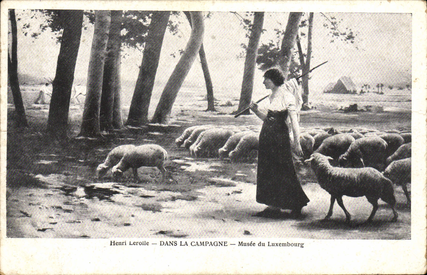 VINTAGE POSTCARD Henri Lerolle In the Countryside Museum of Luxembourg