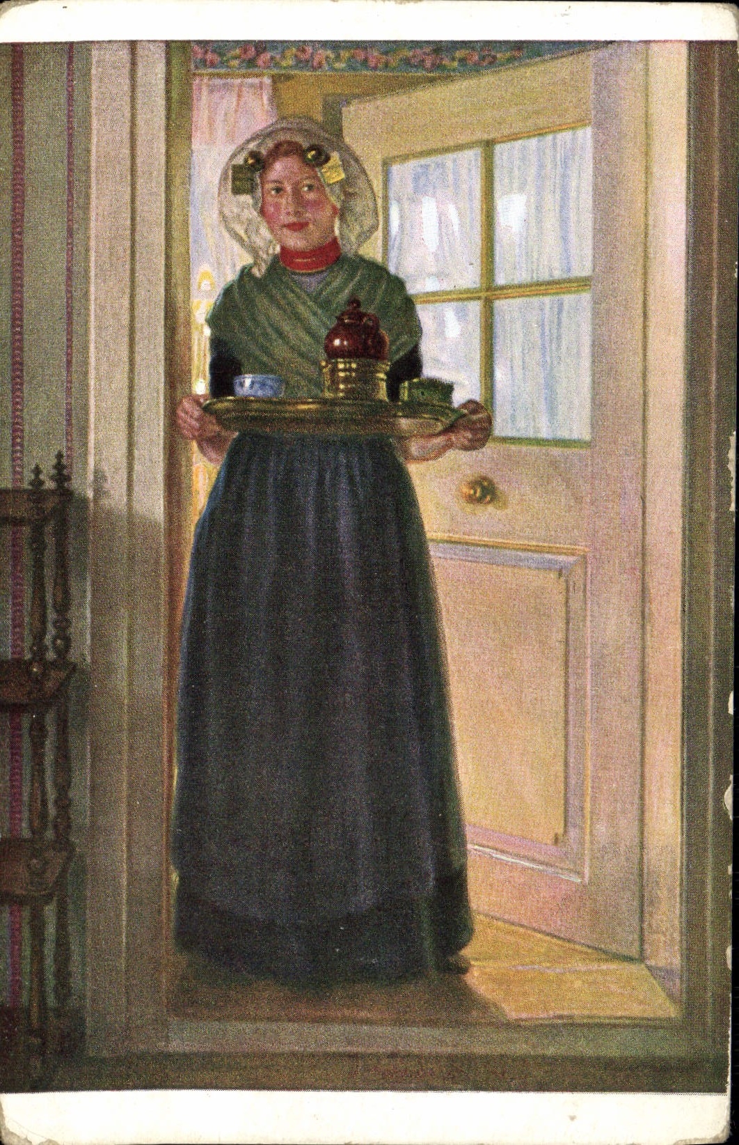 VINTAGE POSTCARD Teacher P hoecker Hollandisches Madchen