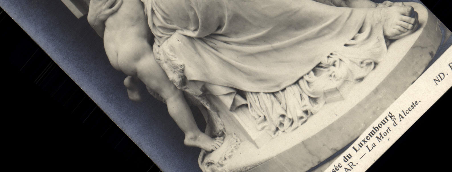 VINTAGE POSTCARD Museum of Luxembourg Andre Allar the death of Aceste