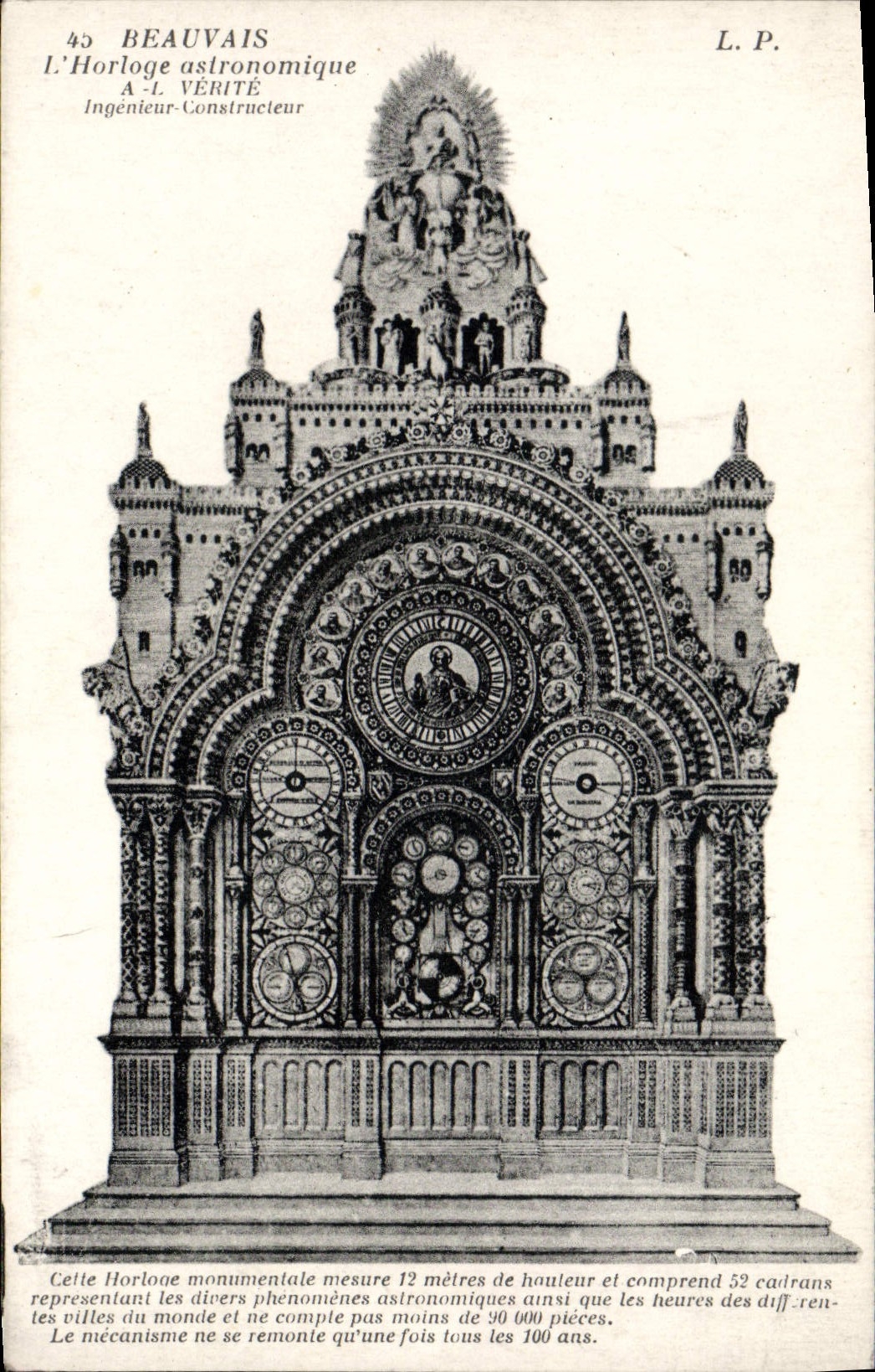 CPA Beauvais L'Horloge astronomique 
