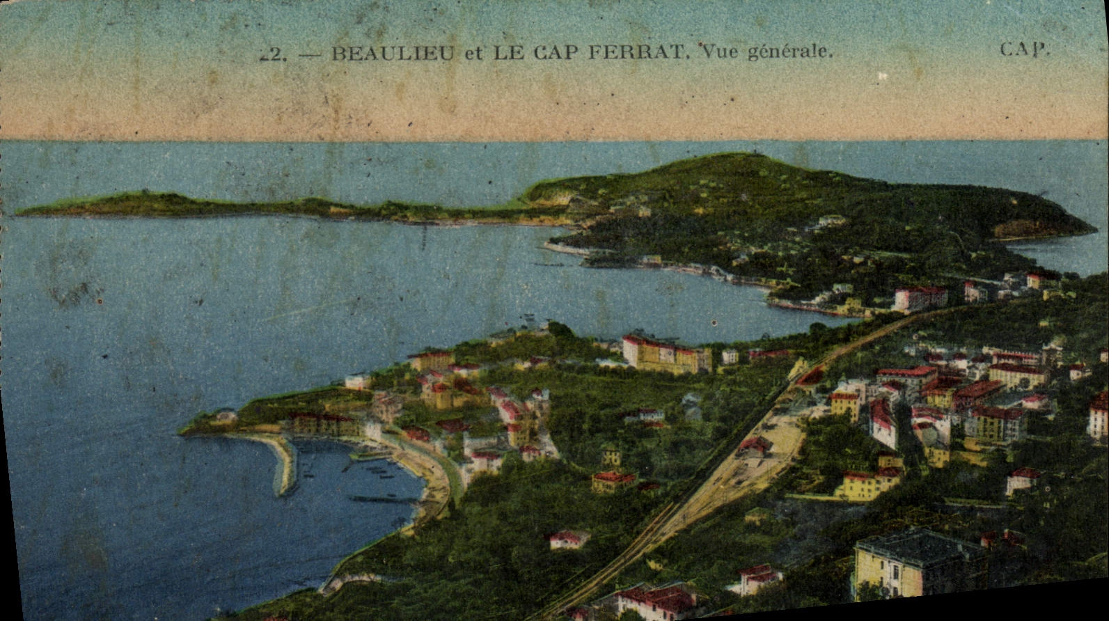 CPA Beaulieu et le Cap Ferrat Vue Generale 