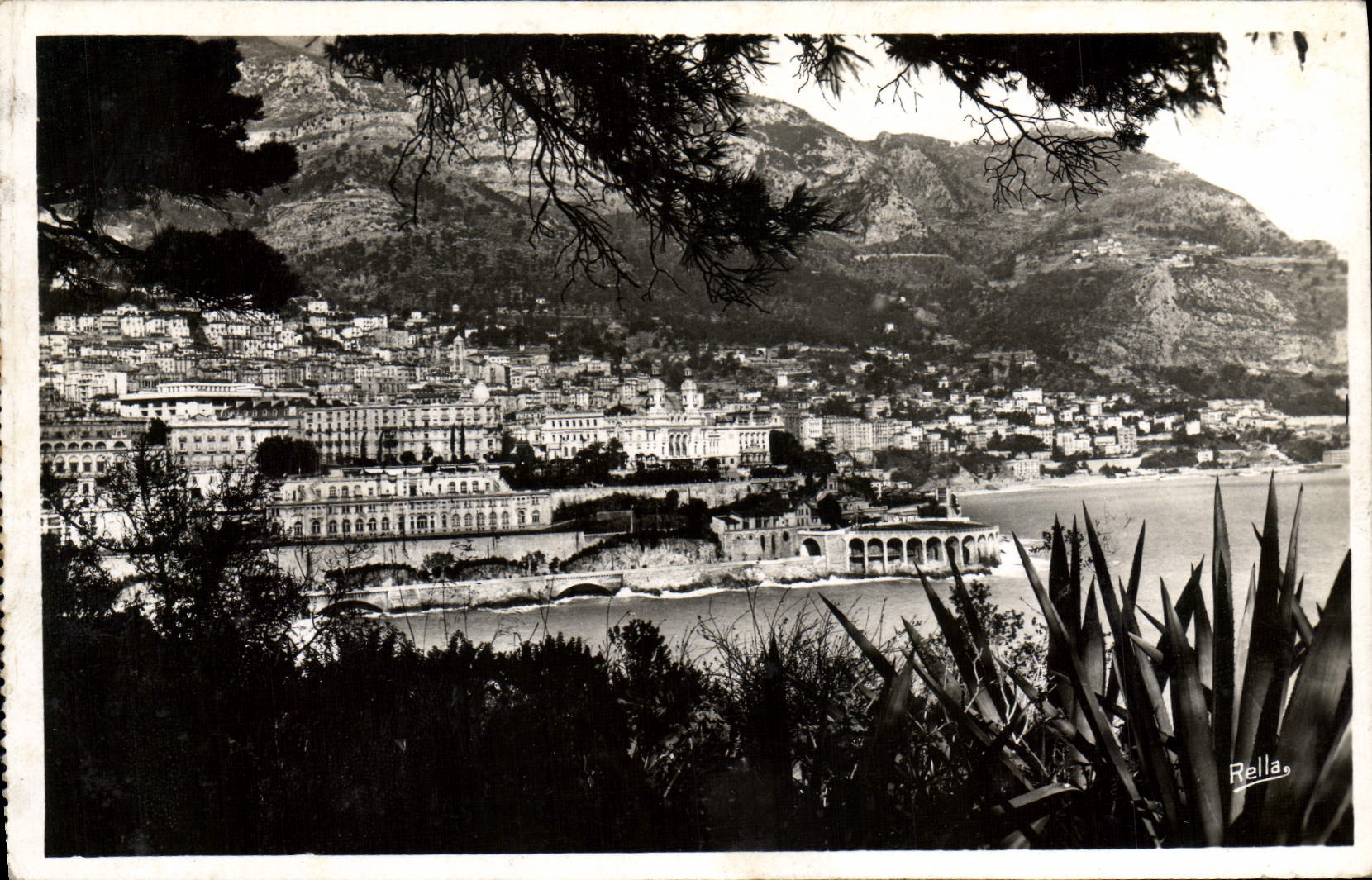 MODERN CARD Monte Carlo seen of the Gardens of Monaco