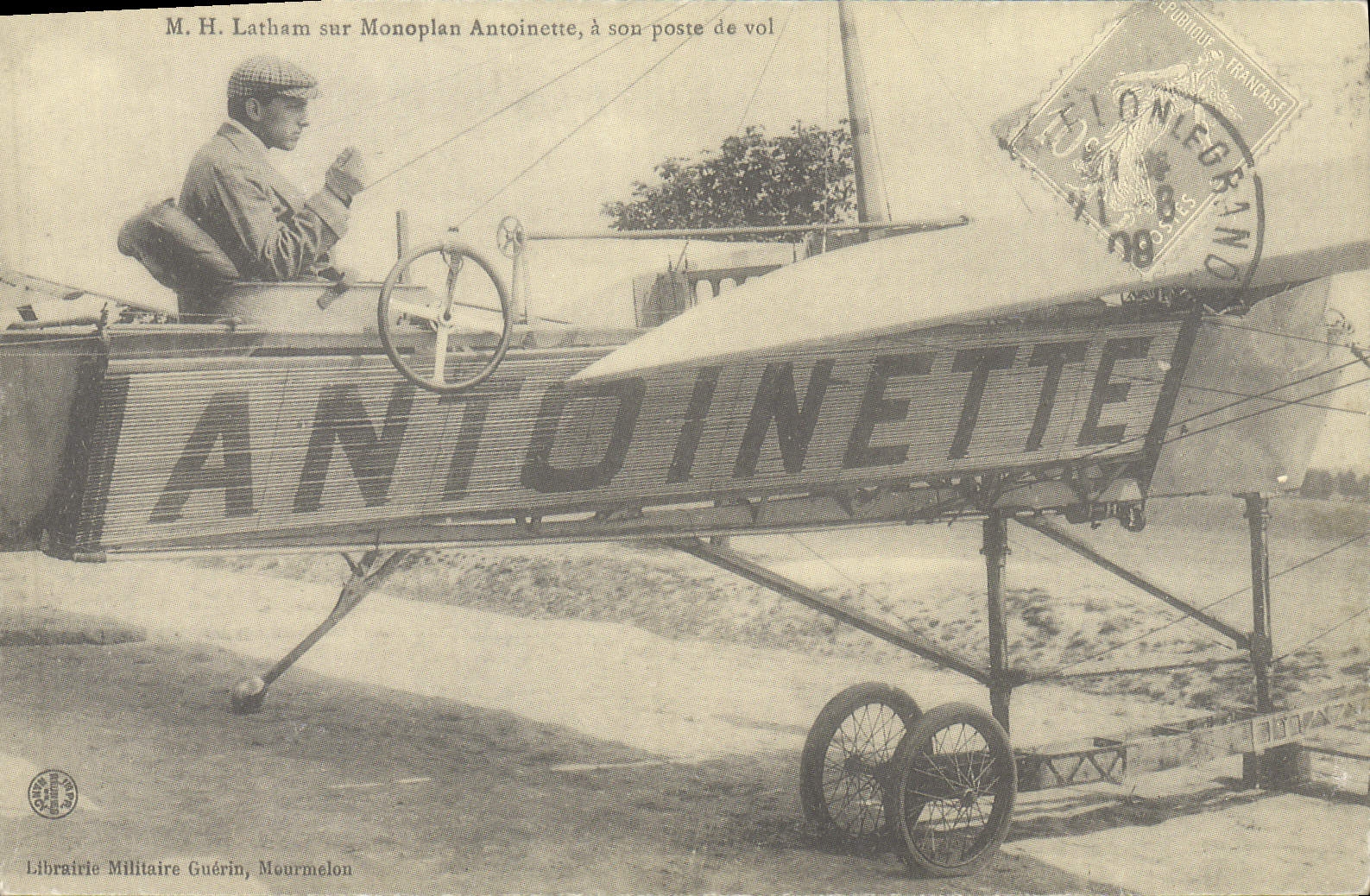 REPRO Monoplan Antoinette a son poste de vol Avion Aviation
