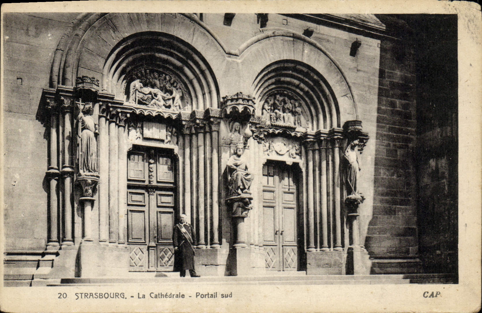 POSTAL Estrasburgo de la VENDIMIA la puerta meridional de la catedral