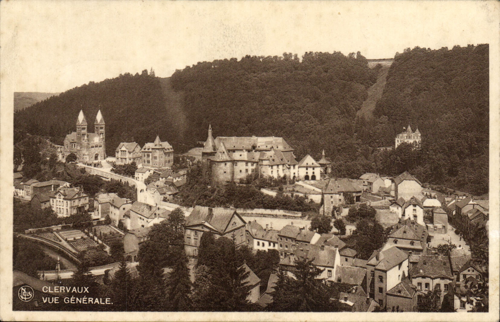VINTAGE POSTCARD Clervaux View