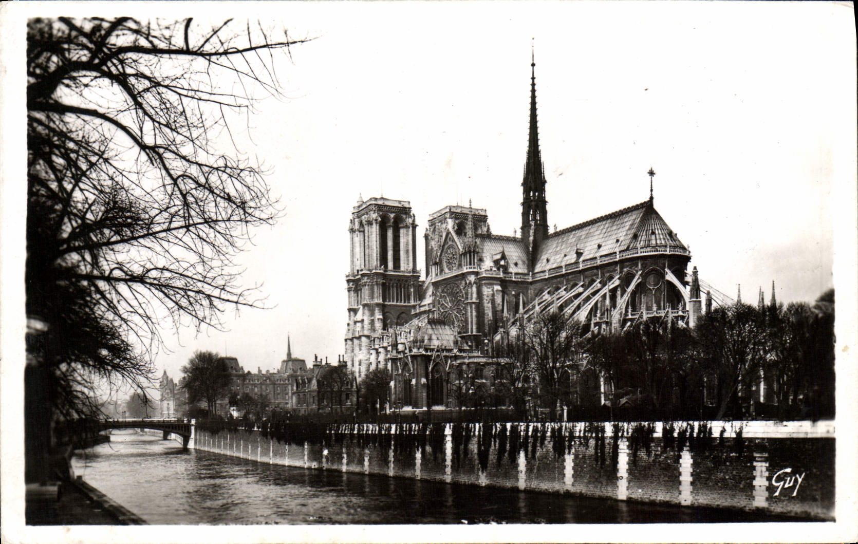 MODERN CARD Paris Notre Dame Apse