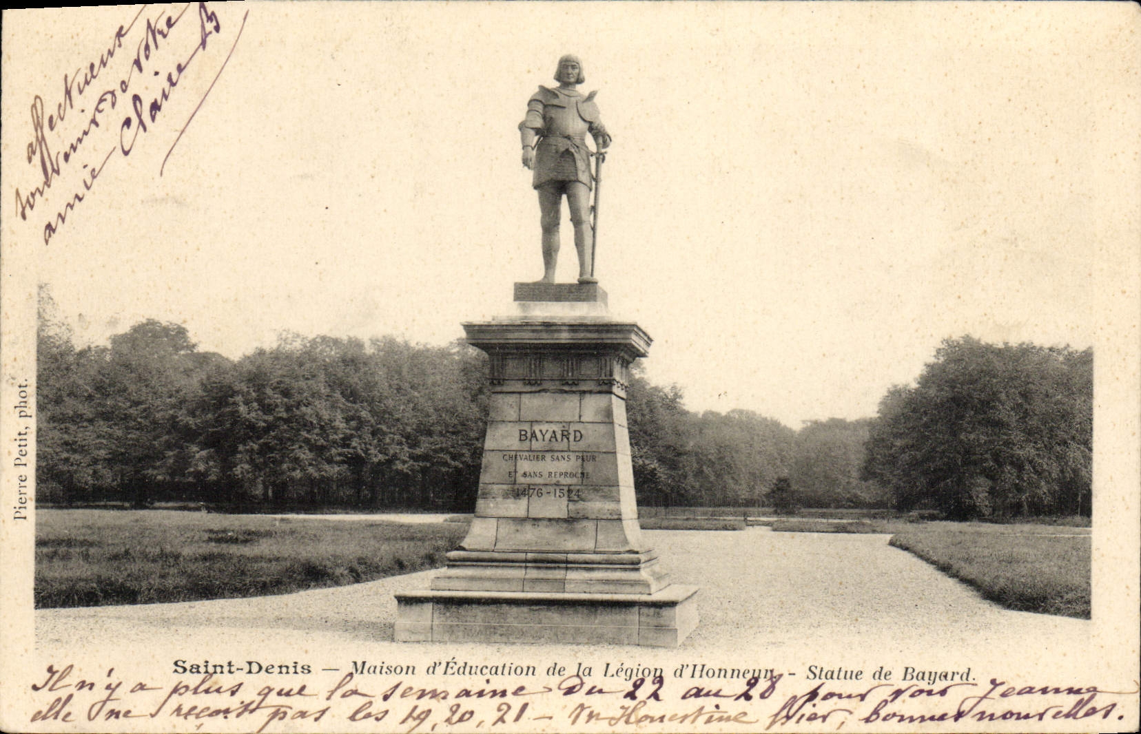 POSTAL Saint Denis Maison de la VENDIMIA de la educación de la legión de reglas del honor de Bayard