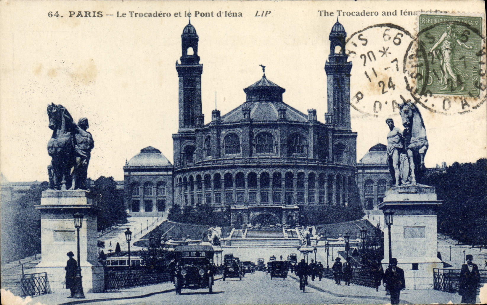 CPA Paris Le Trocadero Et Le Pont D'lena
