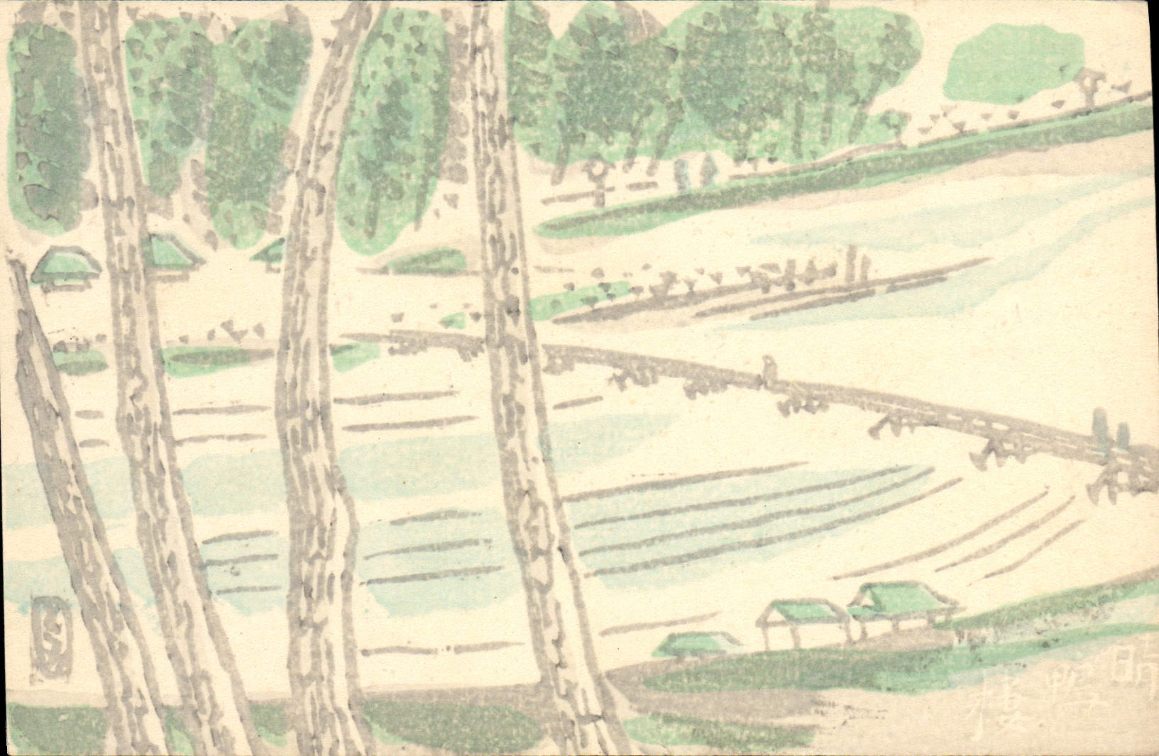 VINTAGE POSTCARD Japanese Japan Seikoro Hotel Higashiyama Ku