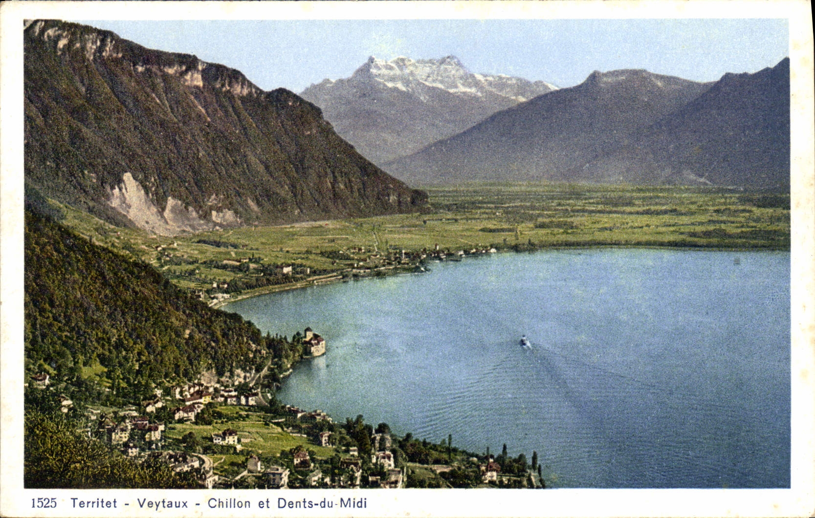 VINTAGE POSTCARD Territet Veytaux Chillon And Dents Of the South