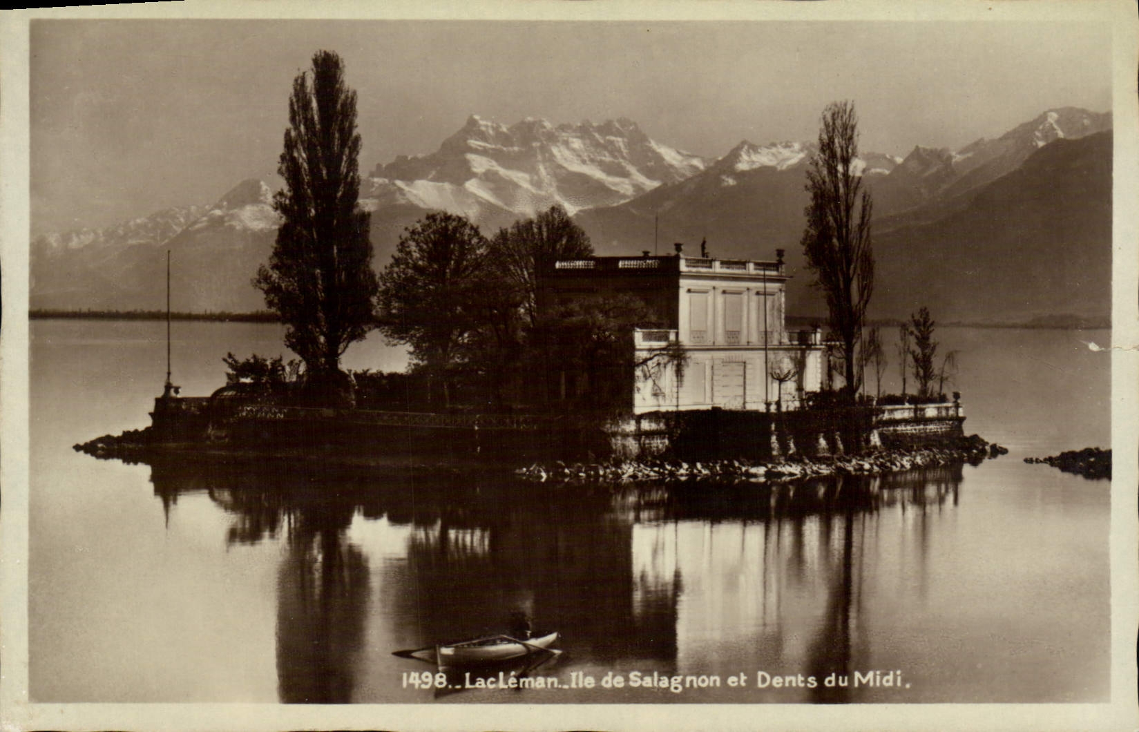 CPA Lac Leman Ile De Salagnon Et Dents Du Midi