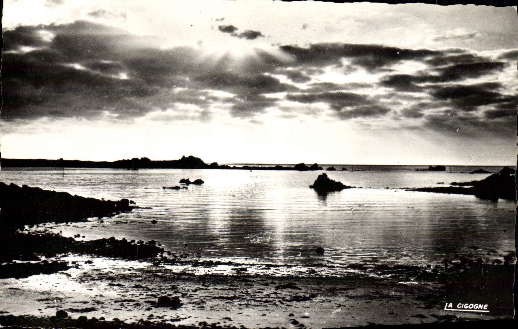 CPM Plougasnou Primel Tregastel Coucher de soleil