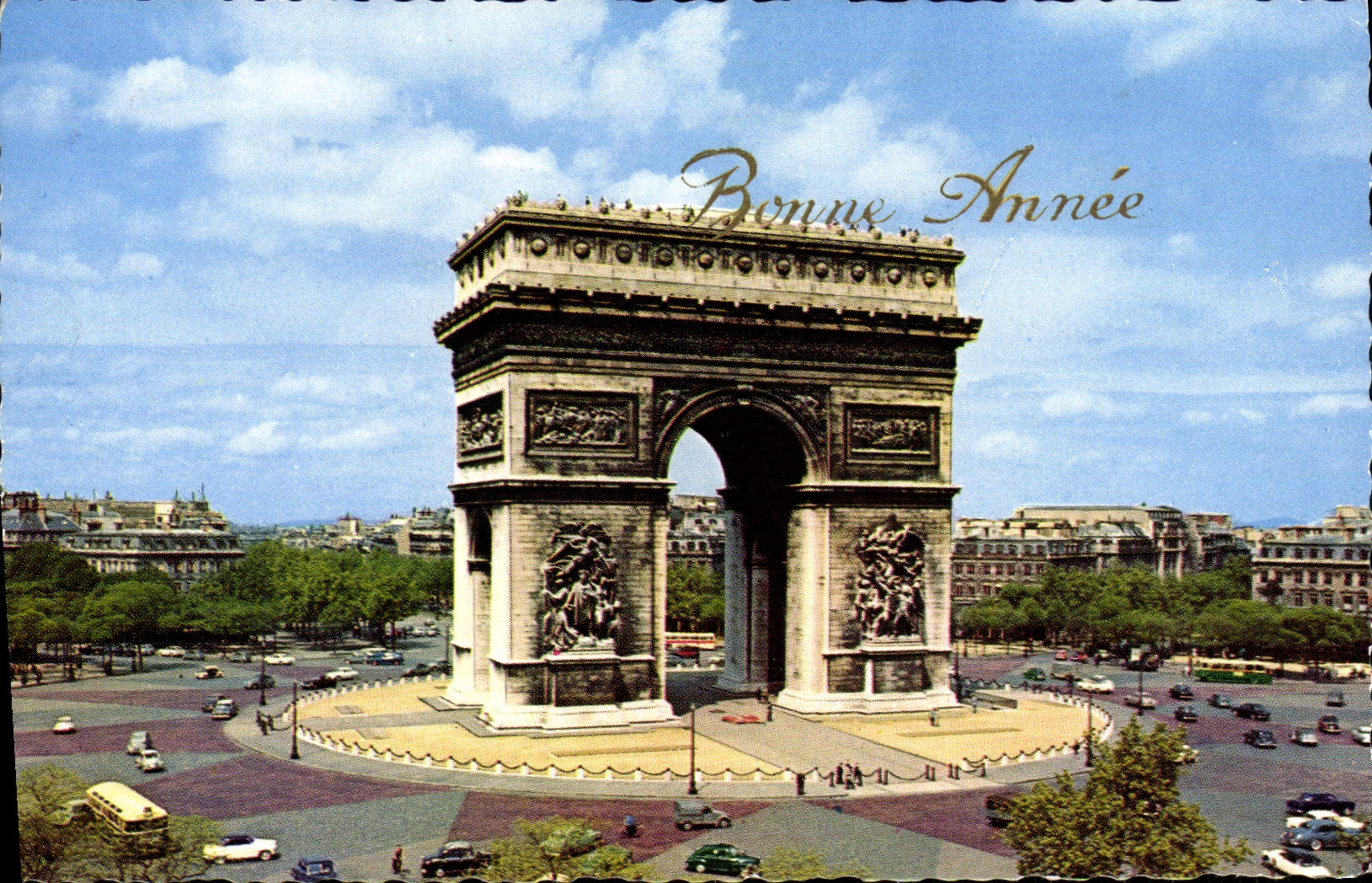 CPM Paris l'Arc de Triomphe de l'Etoile