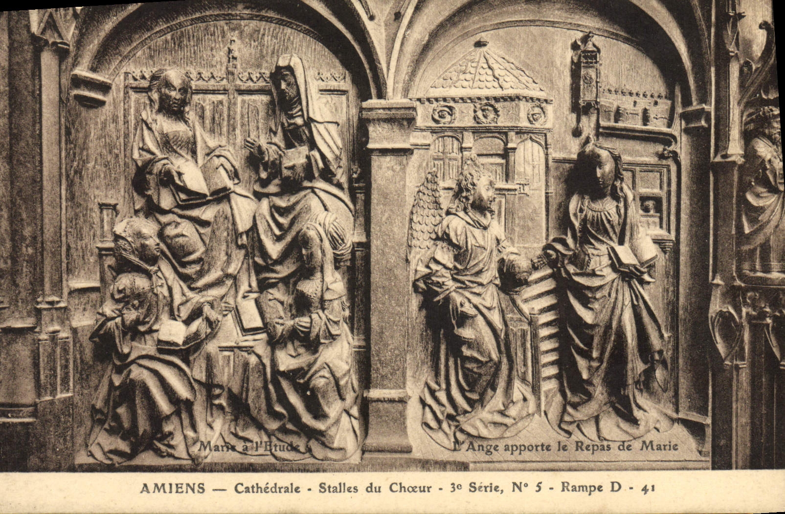 CPA Amiens Cathedrale Stalles Du Choeur