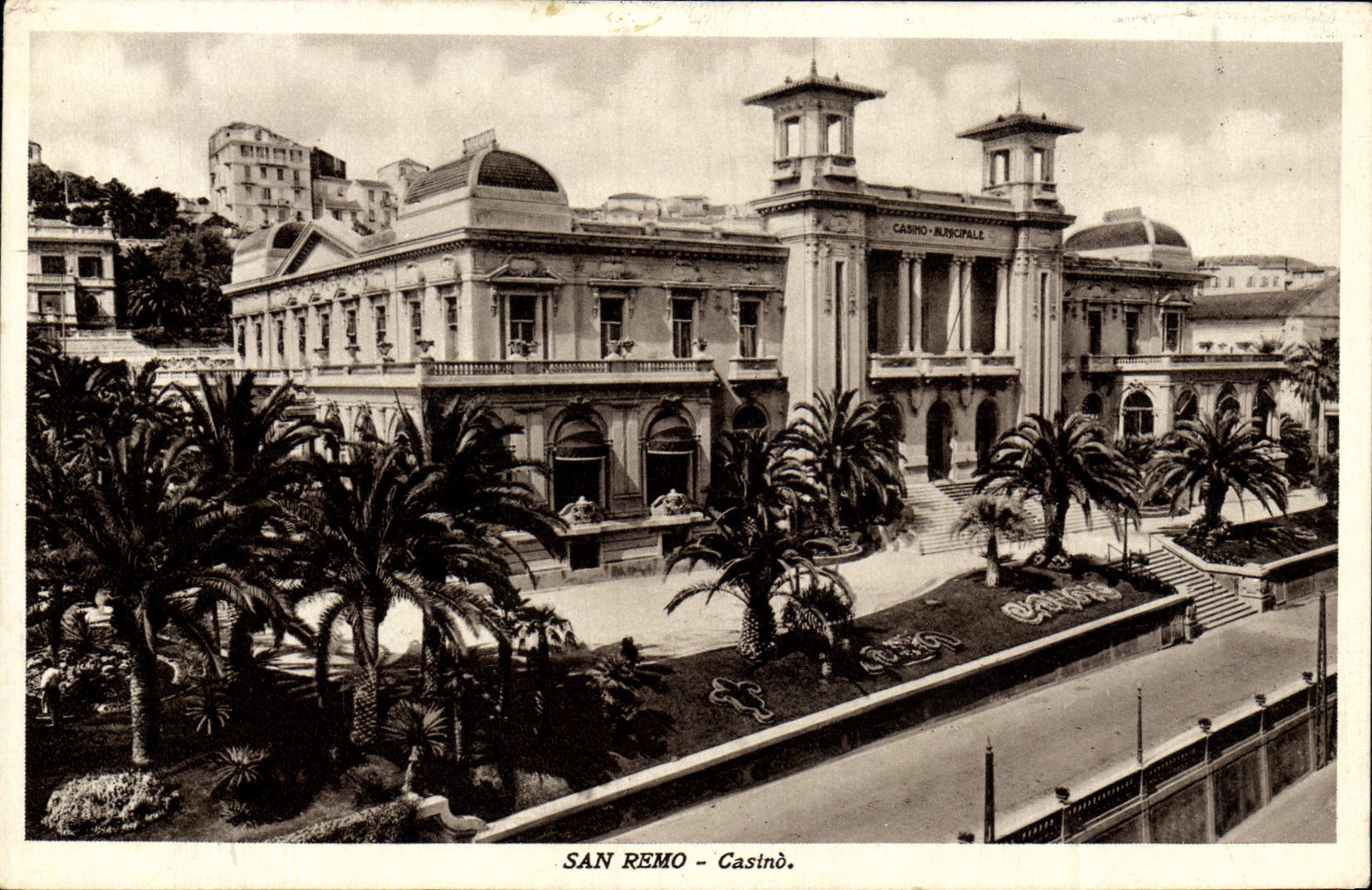 VINTAGE POSTCARD San Remo Casino
