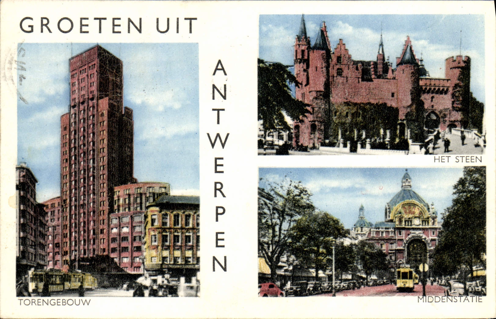 POSTAL MODERNA Groeten Uit Antwerpen Torengebouw