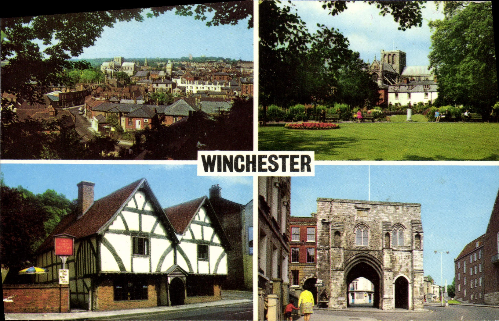 POSTAL MODERNA Winchester la catedral de los jardines de Abbay