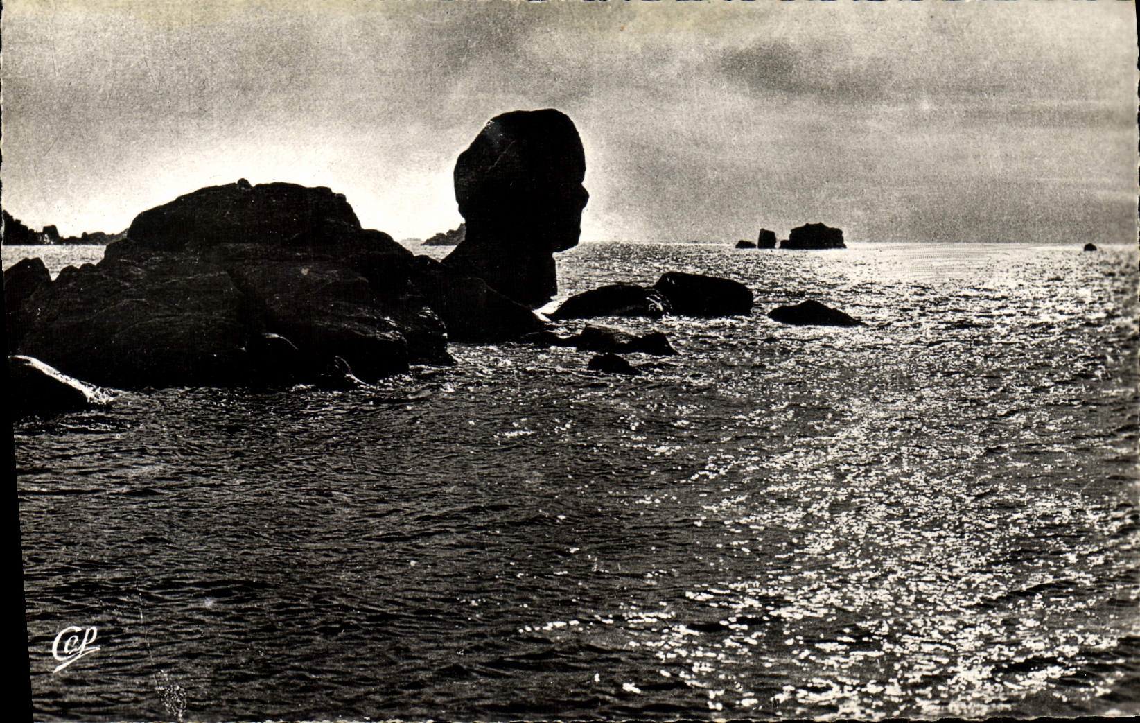 MODERN CARD Roscoff Rochers Odd of Per Haridy Rocher of the siren has high tide