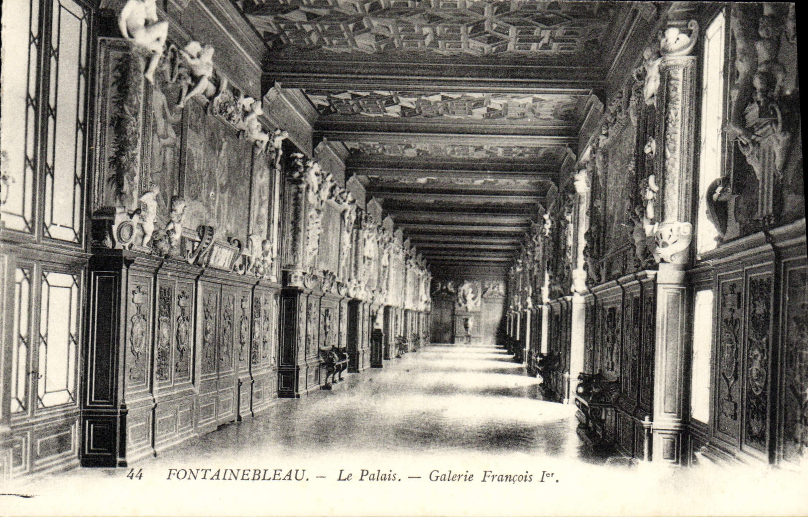 CPA Fontainebleau Le Palais Galerie Francois 1er