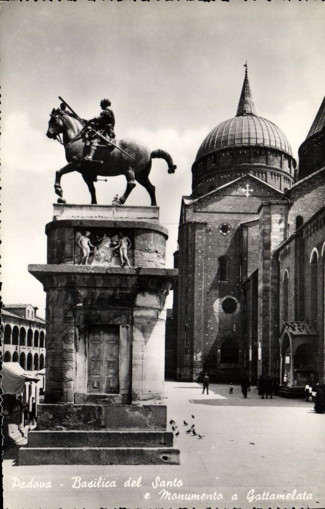 MODERN CARD Padova Basilica Del Santo E monumento has Gattamelata