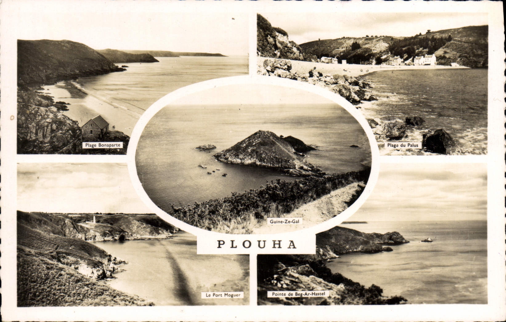 CPM Plouha Plage Bonaparte Napoleon Plage du Palus Port Moguer