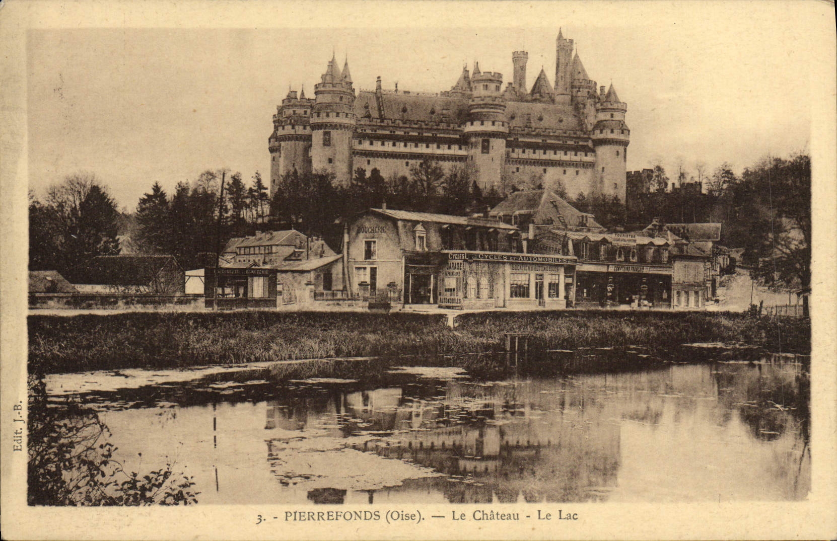 CPA Pierrefonds Le Chateau Le lac