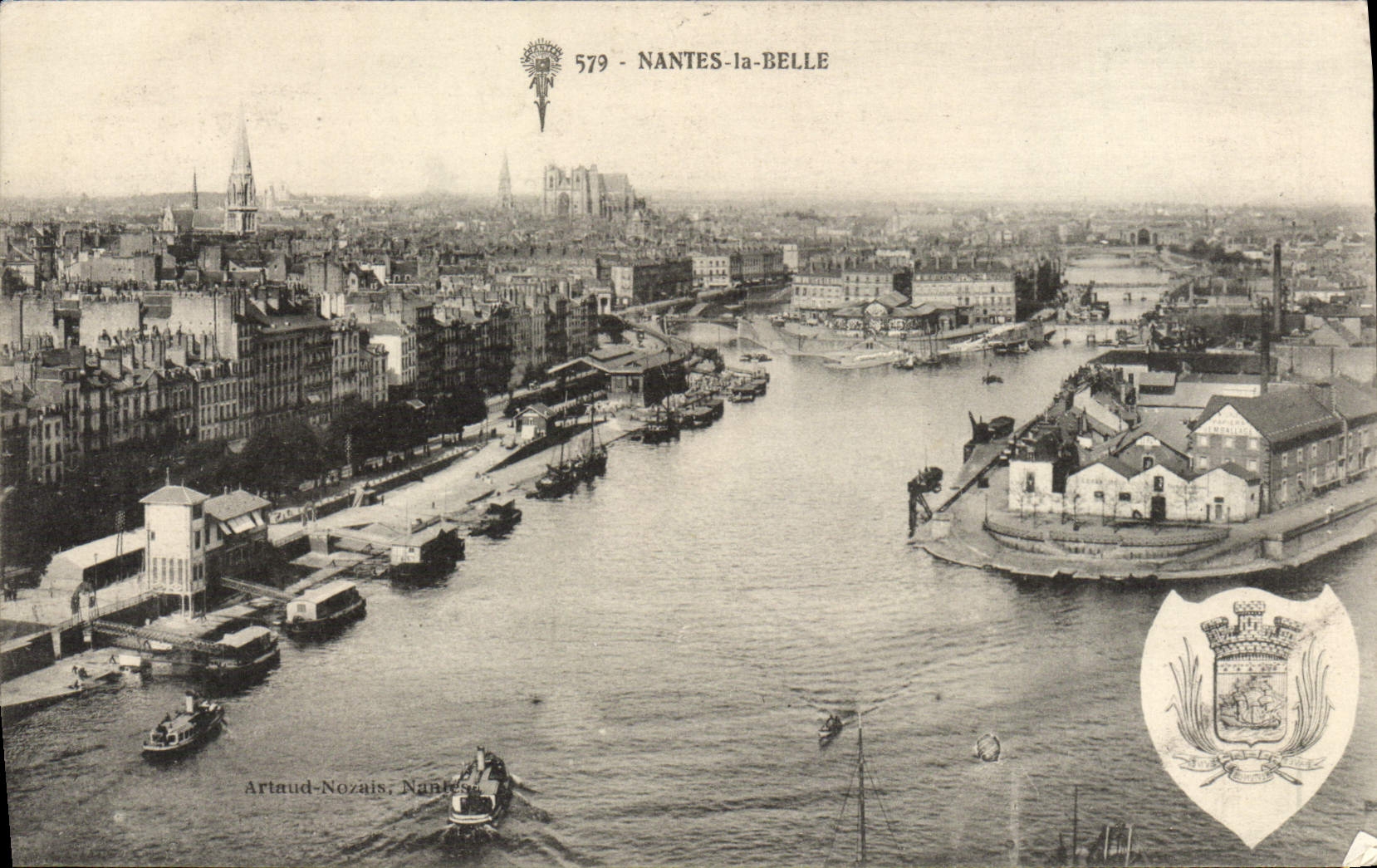 VINTAGE POSTCARD Nantes the Beautiful one