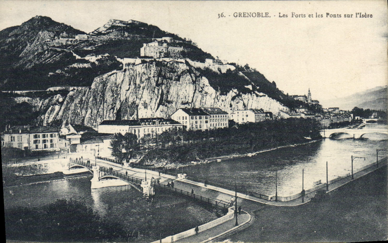 CPA Grenoble Les Forts Et Les Pont Sur l'Isere