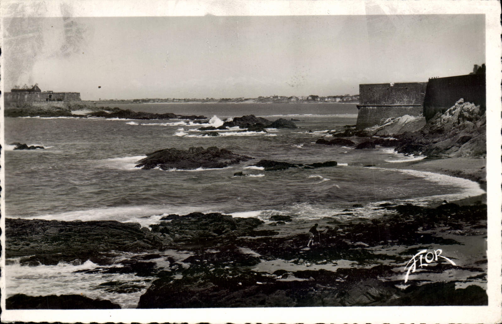 POSTAL MODERNA playa santa de Malo de la gama y de la vista en el nacional fuerte