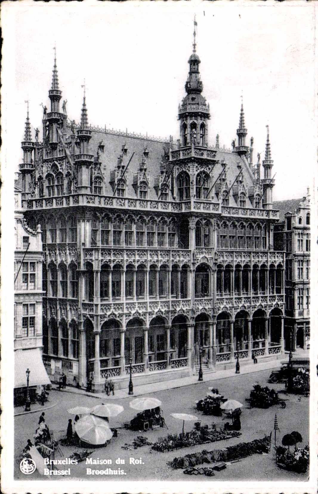 POSTAL MODERNA casa de Bruselas del rey