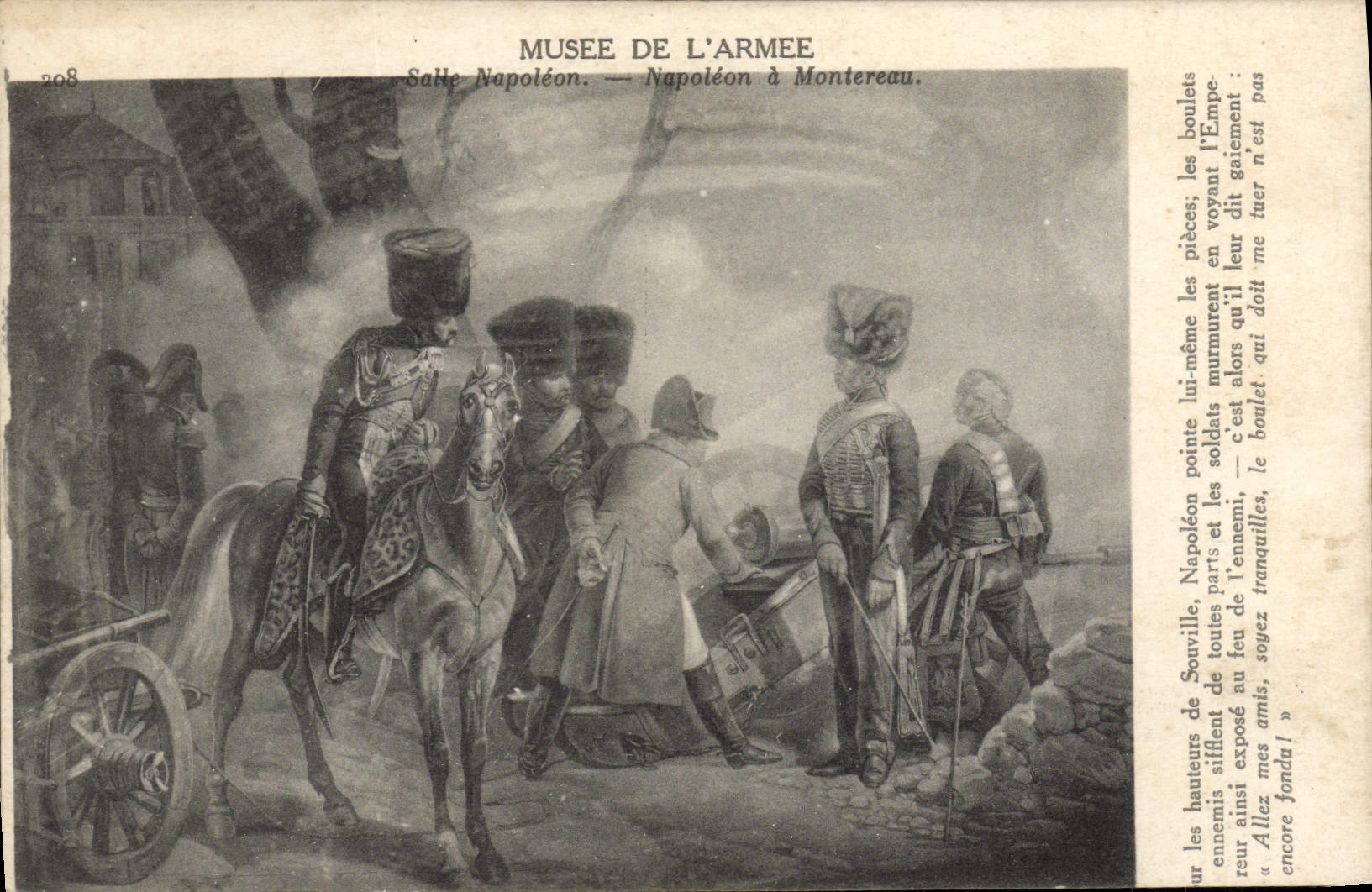 VINTAGE POSTCARD Museum Of the Army Room Napoleon Montereau