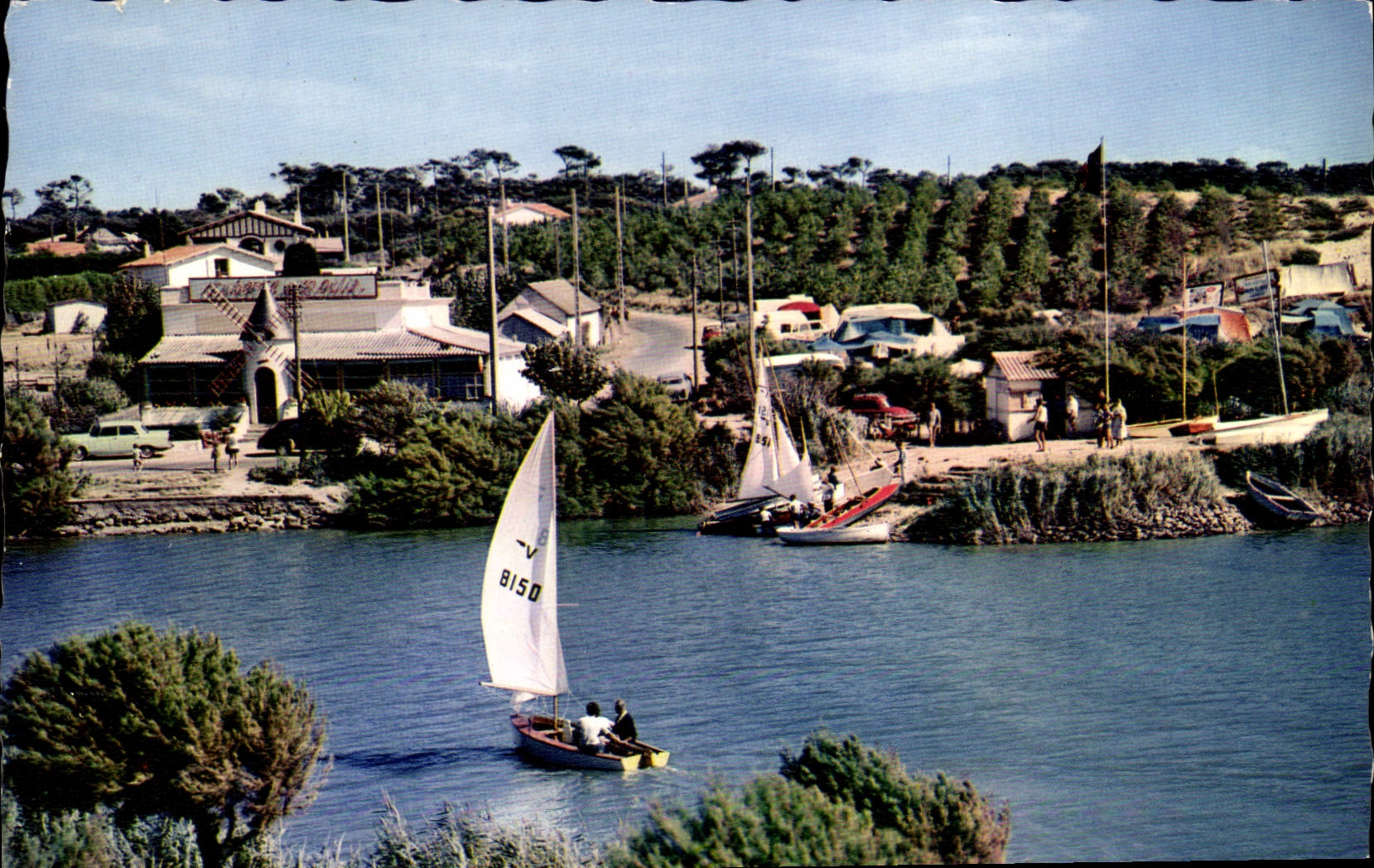 POSTAL MODERNA Sables d'Olonne el lago Tanchet