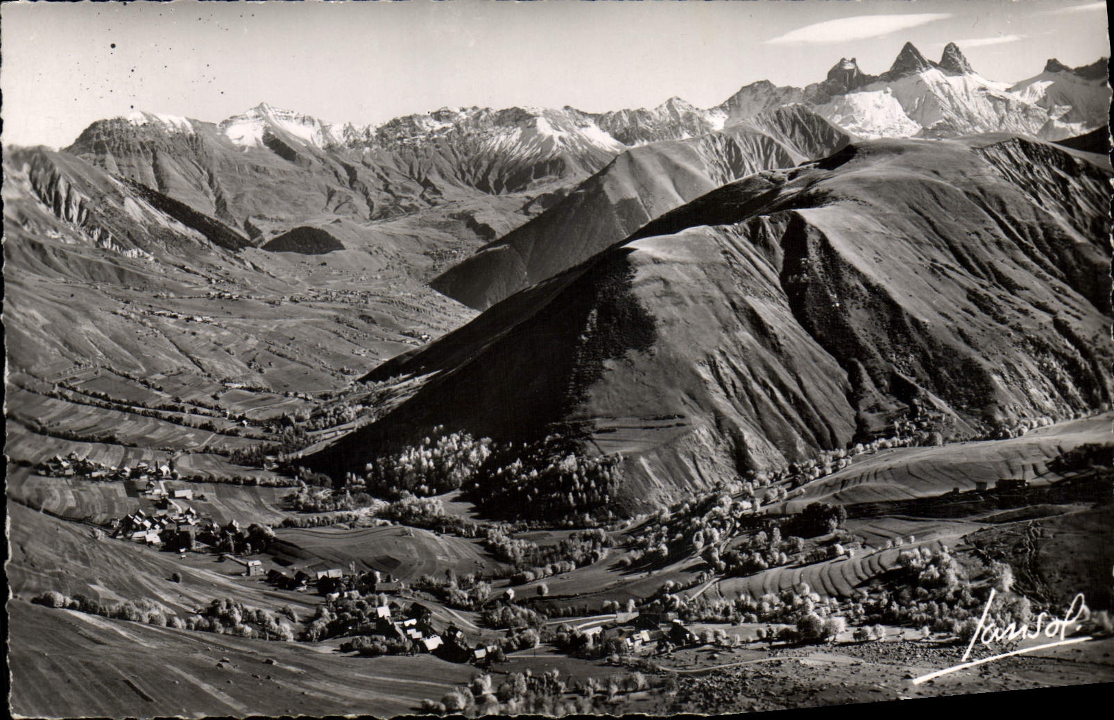 MODERN CARD the Valley of Arves While Going down from the Collar of the Iron Cross towards Saint Jean de Maurienne