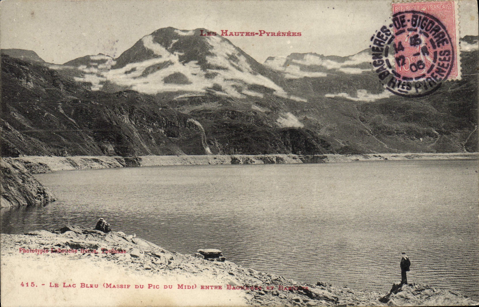 CPA Le lac bleu Massif du Pic du Midi Bagneres