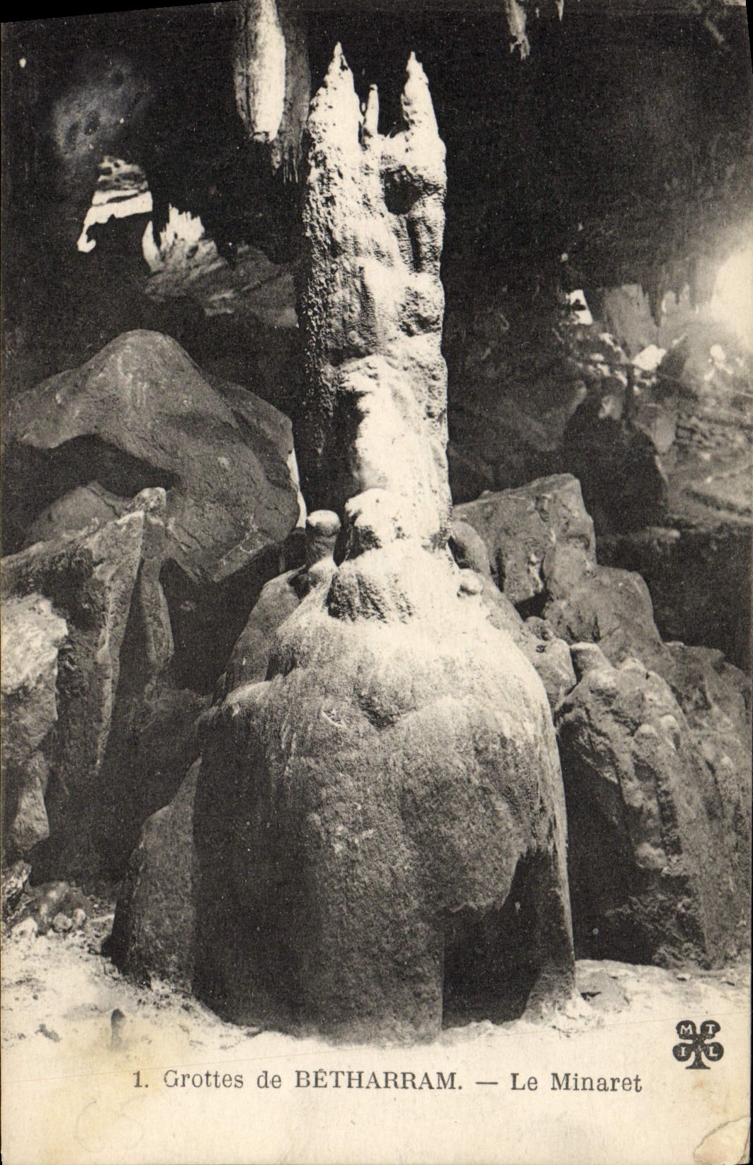 CPA Grottes de Betharram Le Minaret