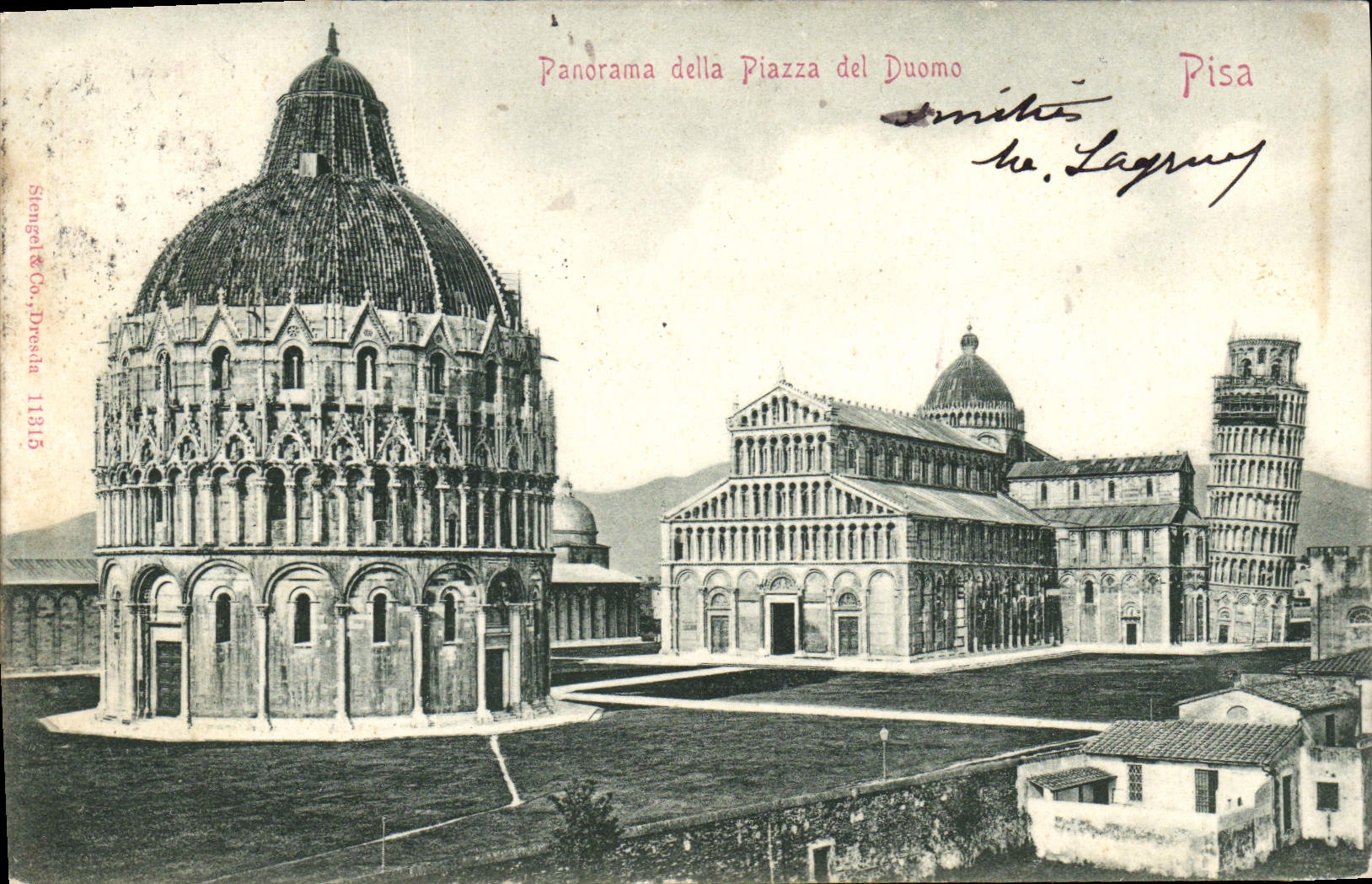 CPA Pisa Panorama Della Piazza Del Duomo