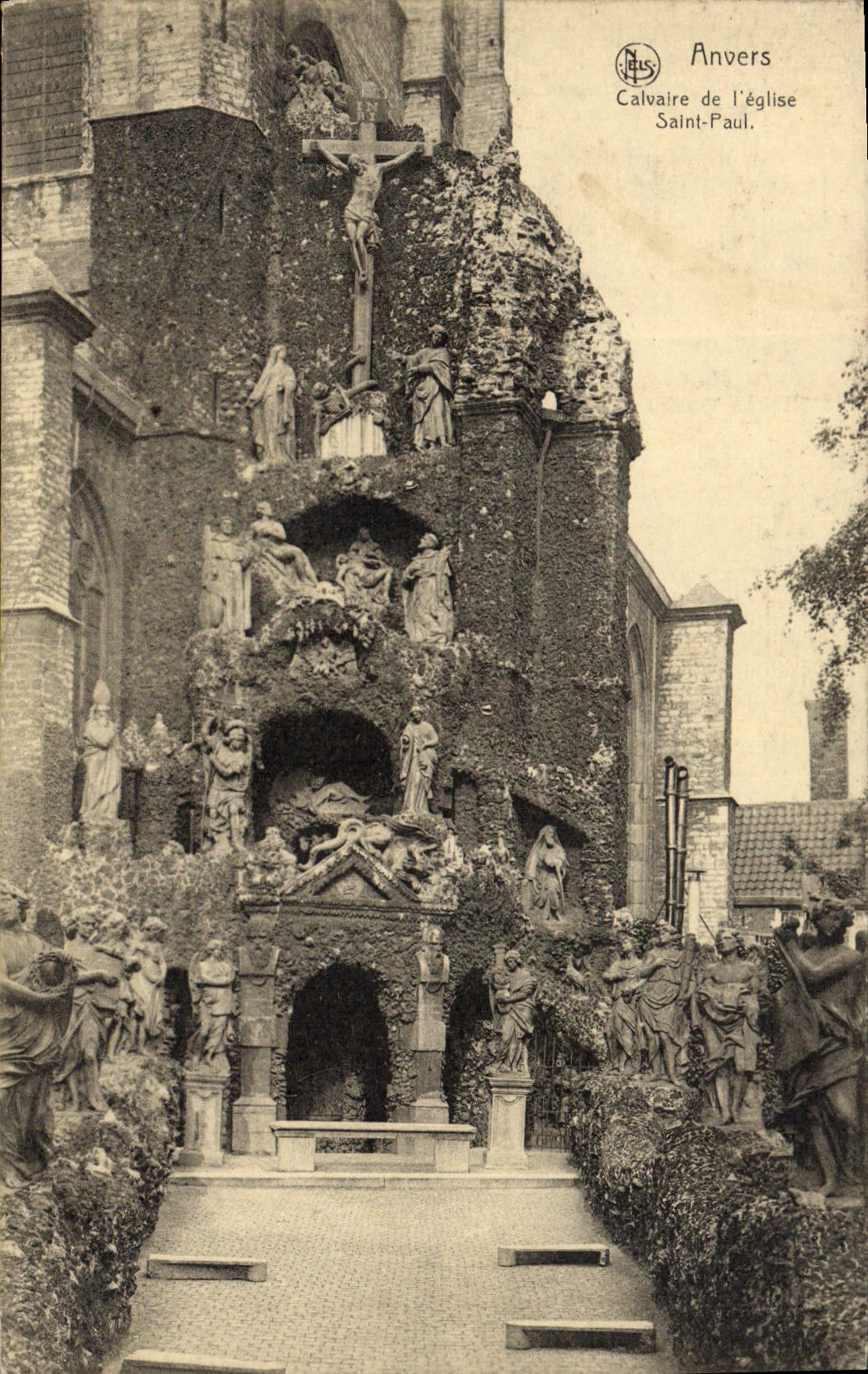 Martirio de Amberes de la POSTAL de la VENDIMIA de la iglesia de San Pablo