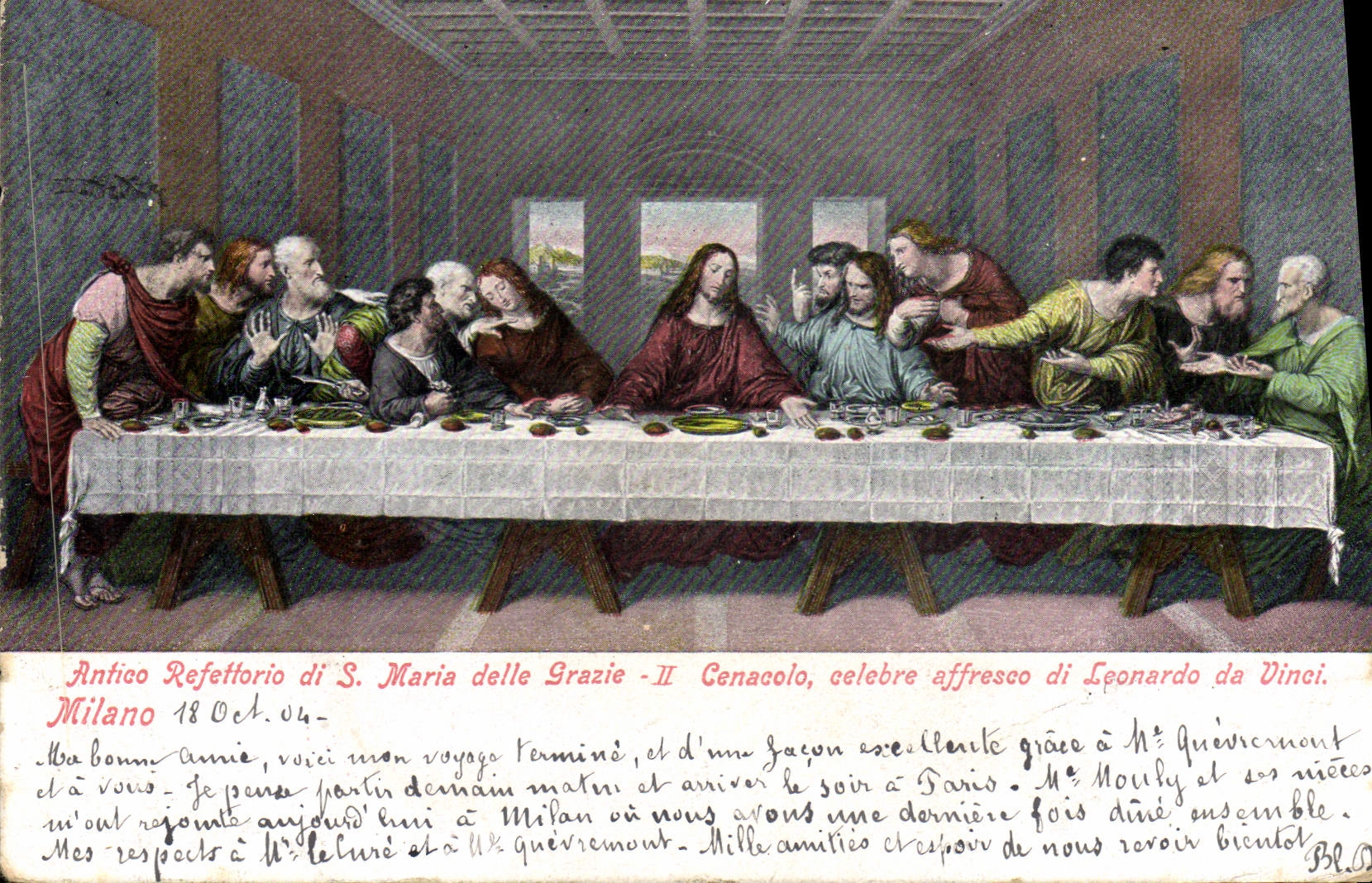 VINTAGE POSTCARD Milano Antico Refefforio Di Maria Delle Grazie