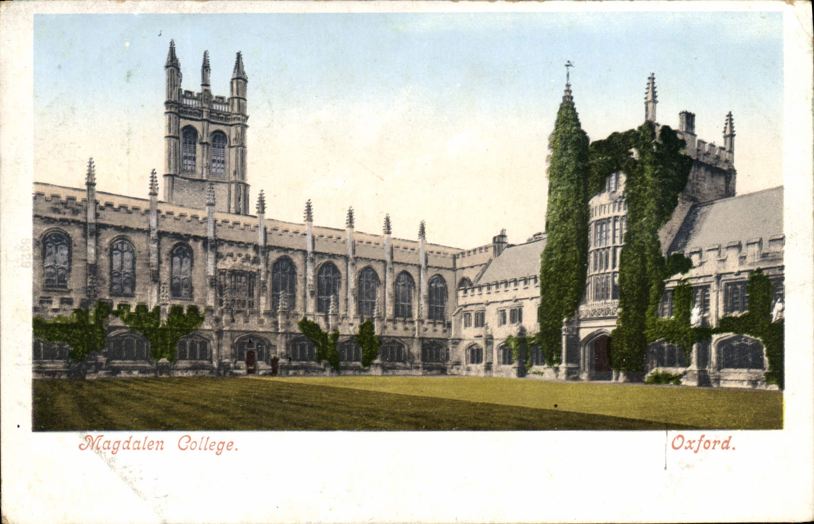VINTAGE POSTCARD Oxford Magdalen College