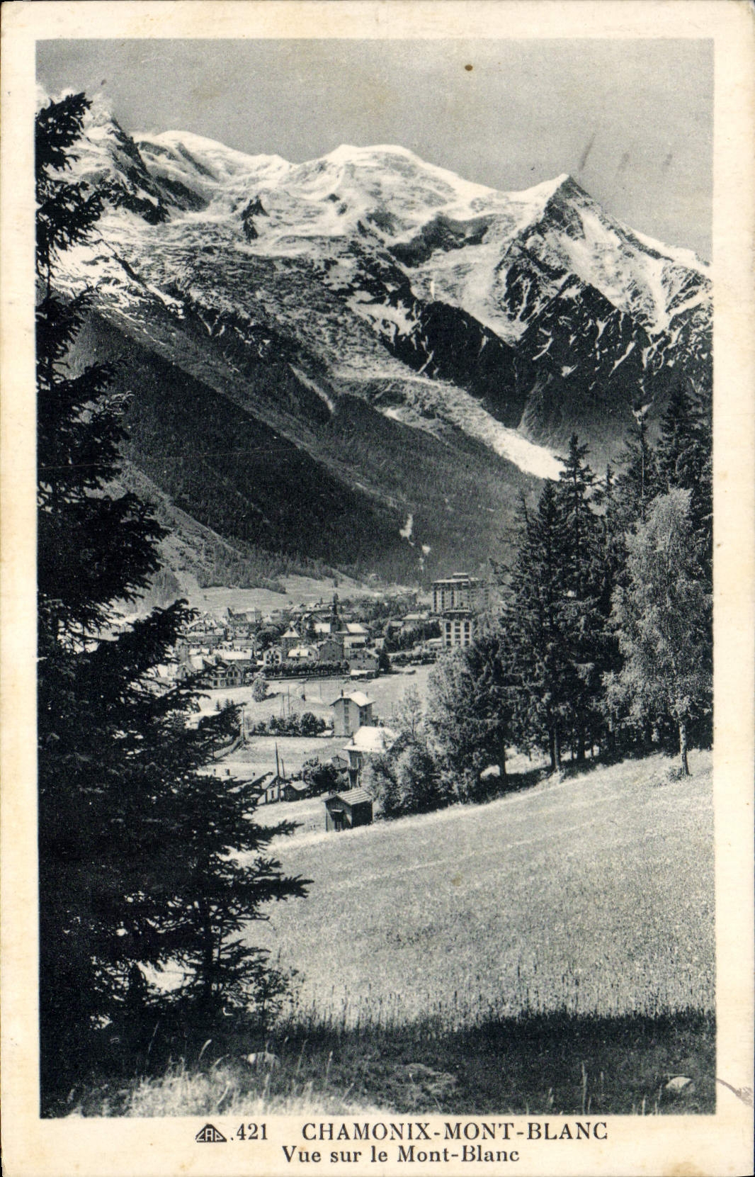 CPA Chamonix Mont Blanc Vue Sur le Mont Blanc
