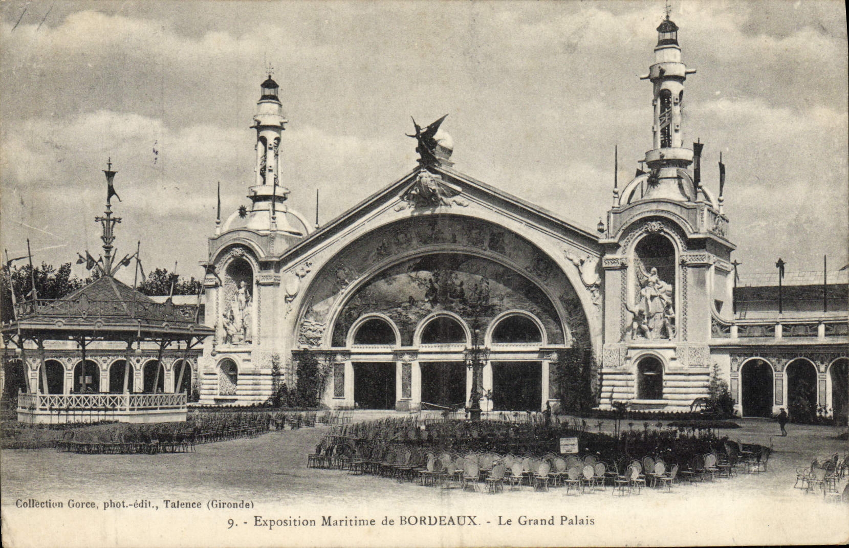 CPA Bordeaux Exposition Maritime Le grand palais