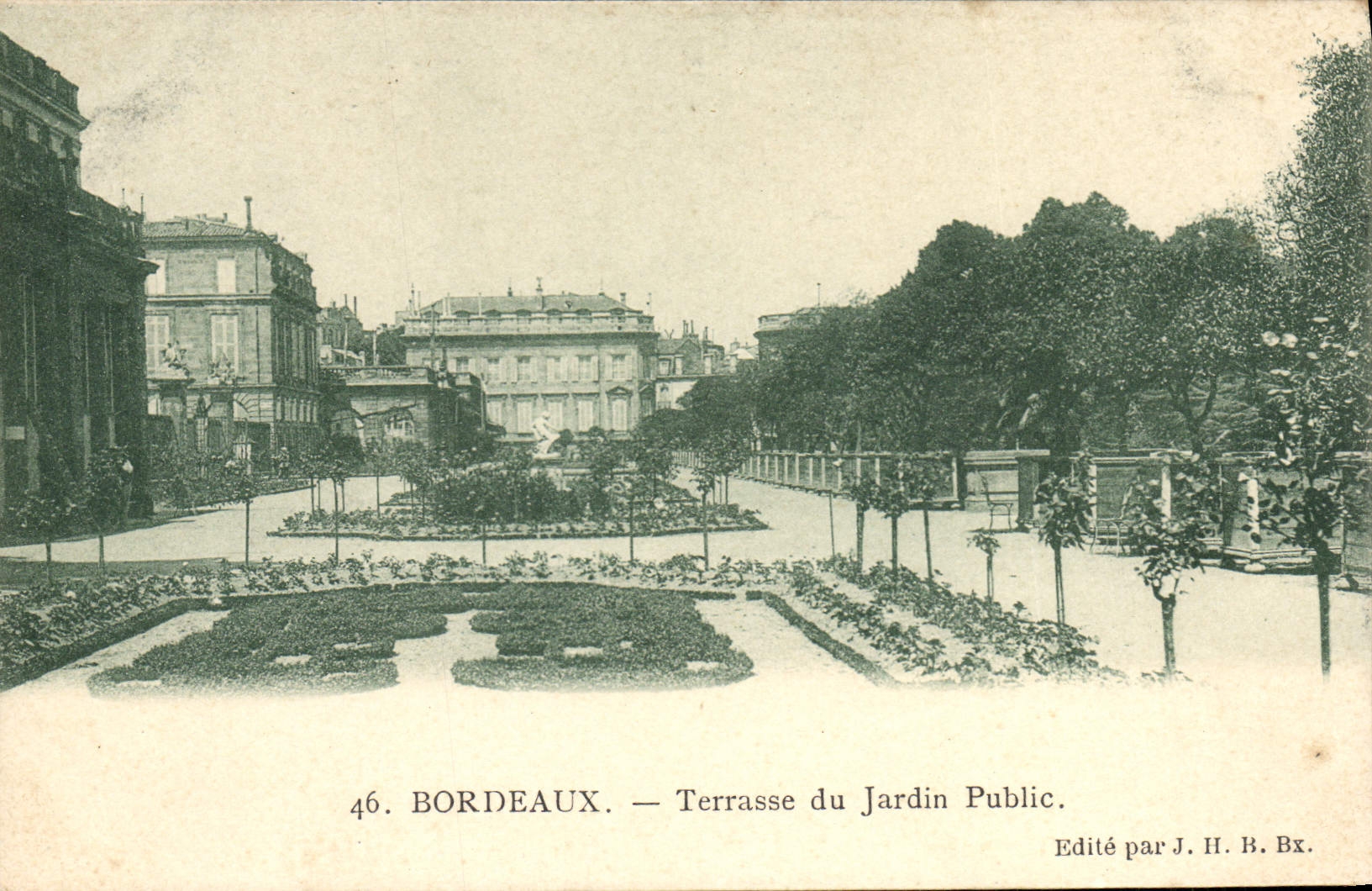 CPA Bordeaux Terrasse du Jardin Public