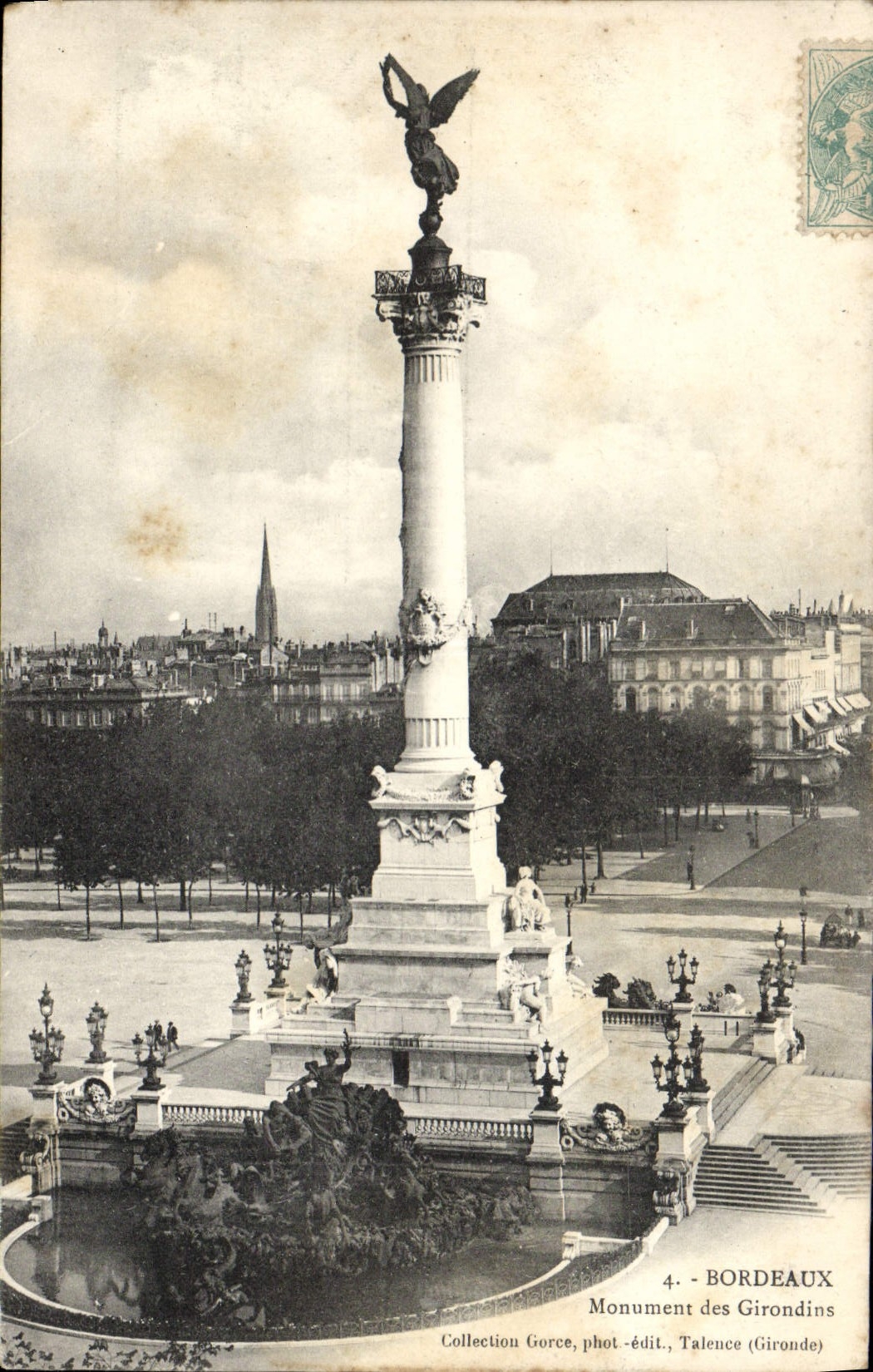 CPA Bordeaux Monument des Girondins