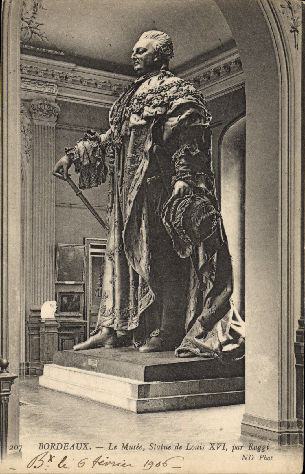 VINTAGE POSTCARD Bordeaux the Museum Rules of Louis XVI by Raggi