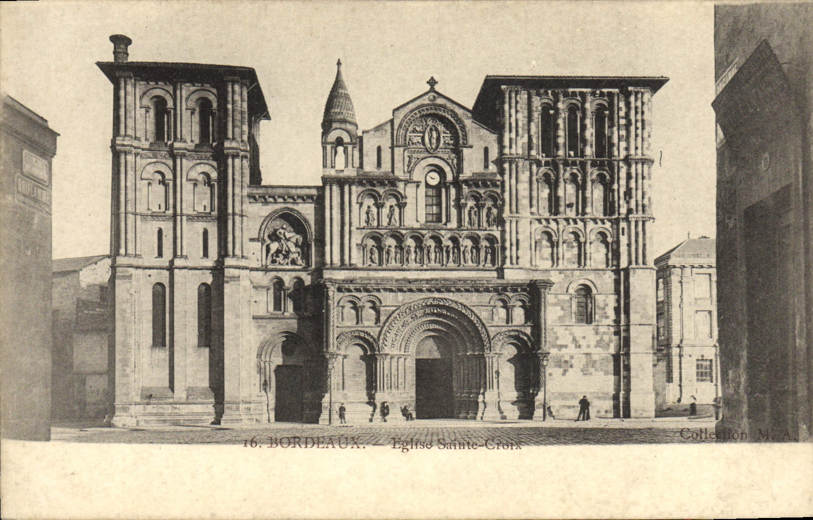 VINTAGE POSTCARD Bordeaux Church Groix Saint